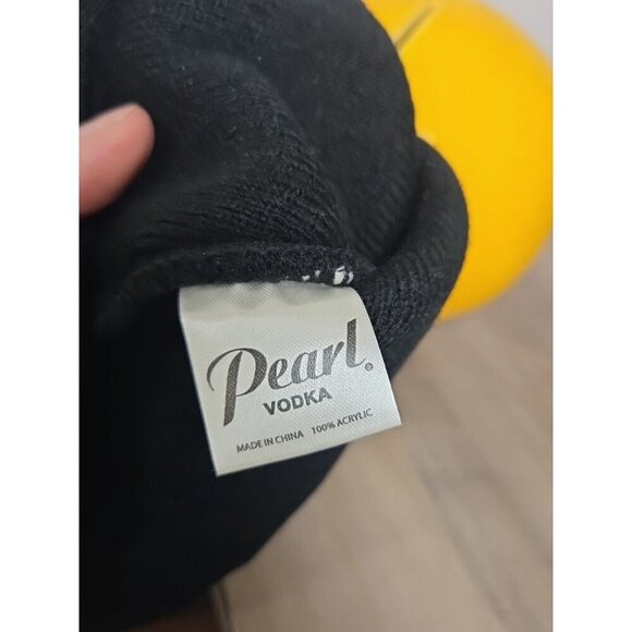 Pearl Vodka Knit Beanie Cap Hat Black Logo One Size - Picture 3 of 3